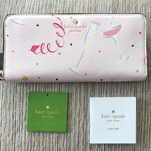 New Kate Spade Dashing Beauty Lindsey Pink Wallet